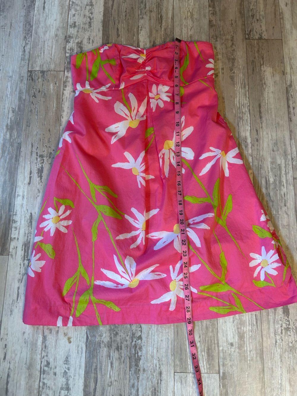 Lilly Pulitzer Bright Pink Floral Strapless Dress - Picture 13 of 13